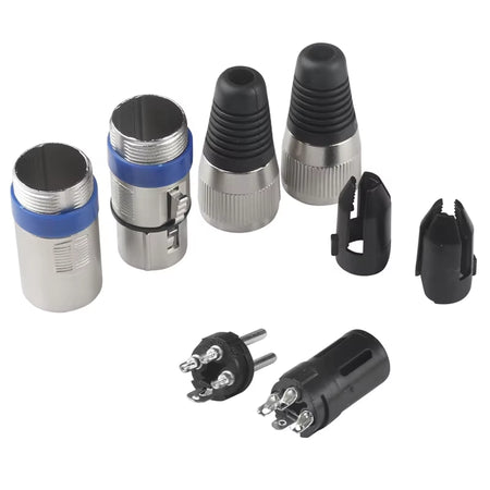 Coloured 3 PIN XLR Connectors, 10-Pair Male/Female Audio Mic Microphone DMX Plug Jack Socket