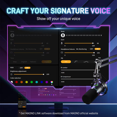 XLR\USB Dynamic Microphone for Gaming Recording Streaming Youtube Metal Mic with Software Tap-To-Mute Gain Knob PD200X