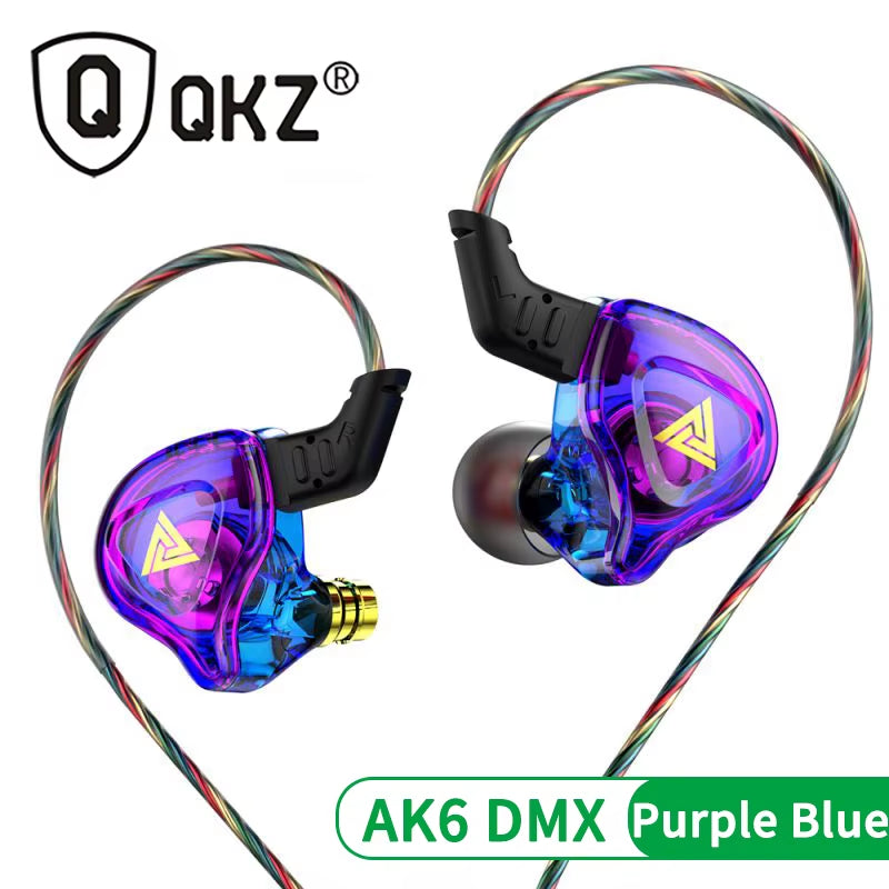QKZ AK6-Ares Sports In-ear HIFI Wired Control Earphone with Mic with Noise Cancellation
