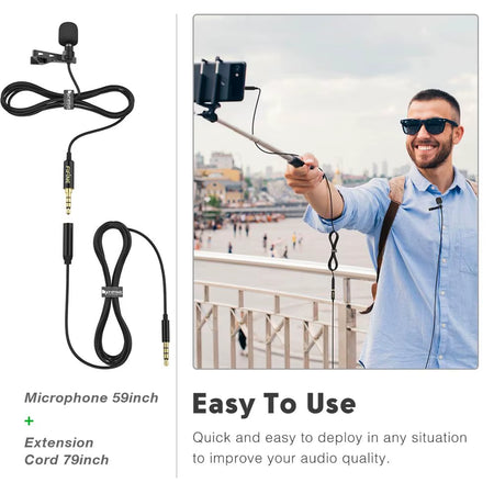 FIFINE New Headset Lavalier Lapel Microphone 