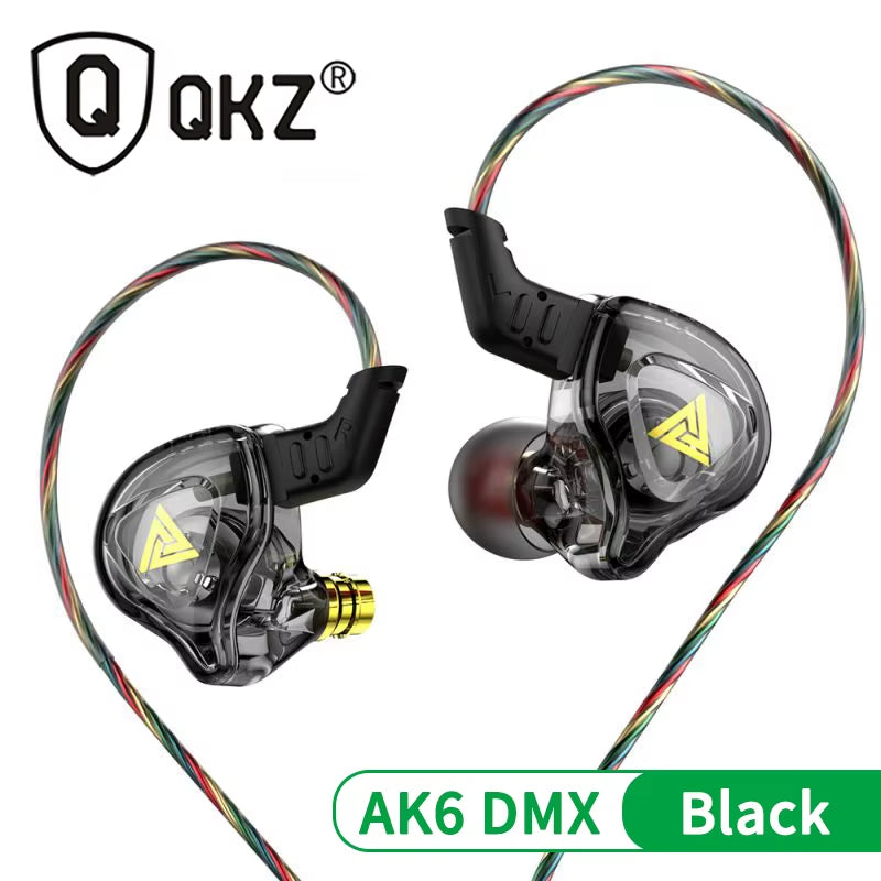 QKZ AK6-Ares Sports In-ear HIFI Wired Control Earphone with Mic with Noise Cancellation