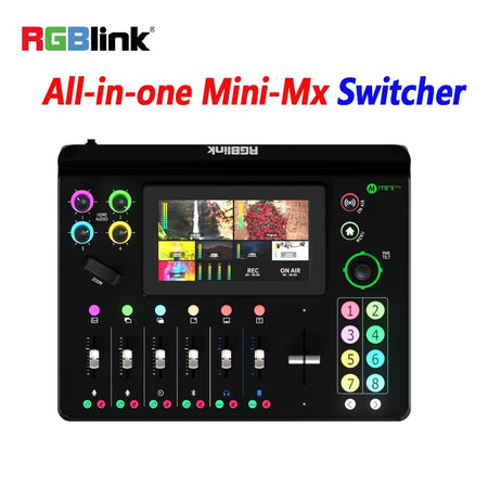Rgblink Mini-Mx 4K Multi-Channel Streaming Video Switcher 5.5Inch Quad HDMI 2.0 Input Dual HDMI 1.3 Output Switcher
