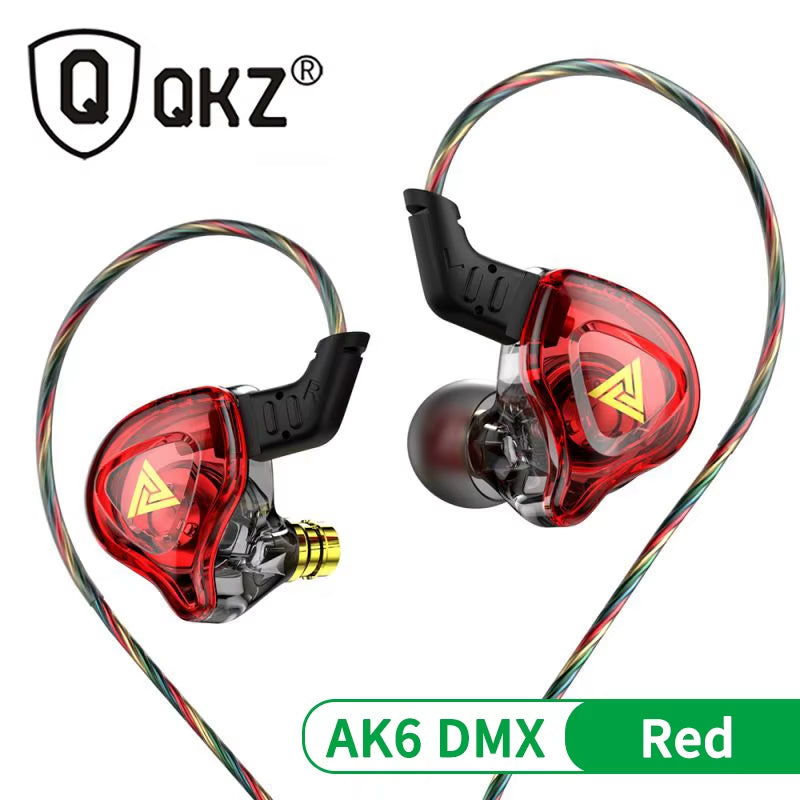 QKZ AK6-Ares Sports In-ear HIFI Wired Control Earphone with Mic with Noise Cancellation