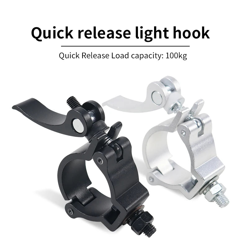 10Pcs Heavy-Duty Aluminium Alloy Stage Light Hooks 48-52mm/28-32mm Diameter 