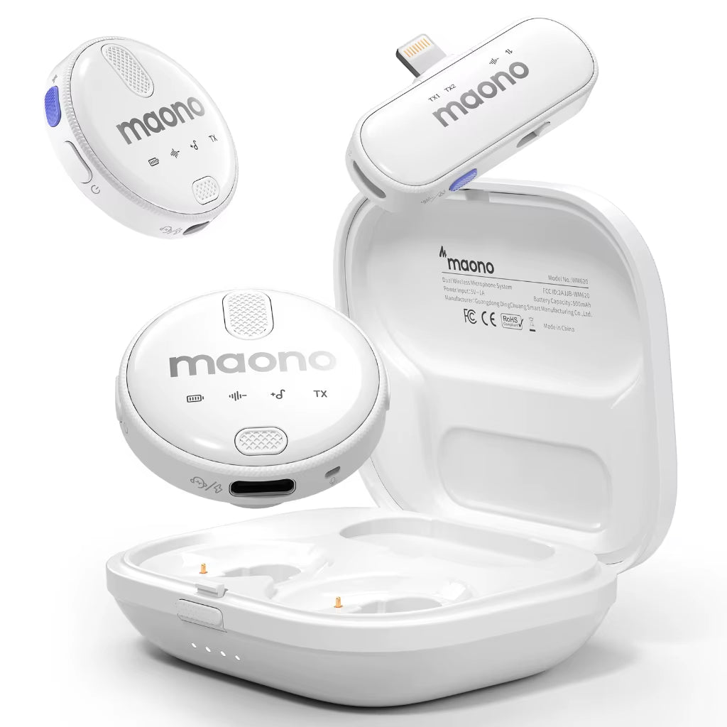 WM620 PB2MFI Iphone Wireless Lapel Microphone,Improve the Sound Quality of Wireless Lavalier Mic on Mobile,Fit for TK Vlog