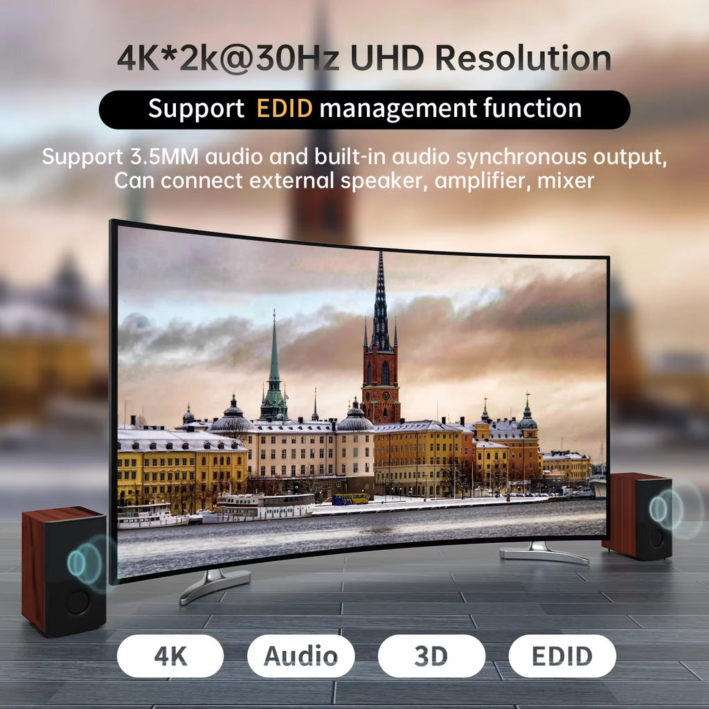 4K 30Hz Video HDMI Matrix 4X4 Splitter 4 in 4 Out