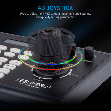 KBC10 PTZ Camera Controller with Joystick and Keyboard Control Poe Supported Multiple Control and Network Protocol