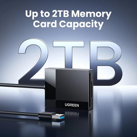 UGREEN Card Reader 4-In-1 USB3.0/USB-C SD Micro SD TF CF MS Compact Flash Card Adapter for Laptop PC Multi OTG Smart Card Reader