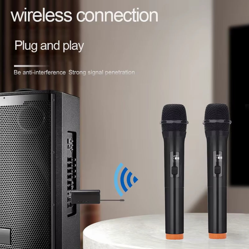 Dynamic Handheld Wireless Microphone with Rechargeable Receiver