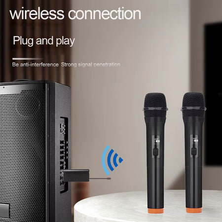Dynamic Handheld Wireless Microphone with Rechargeable Receiver