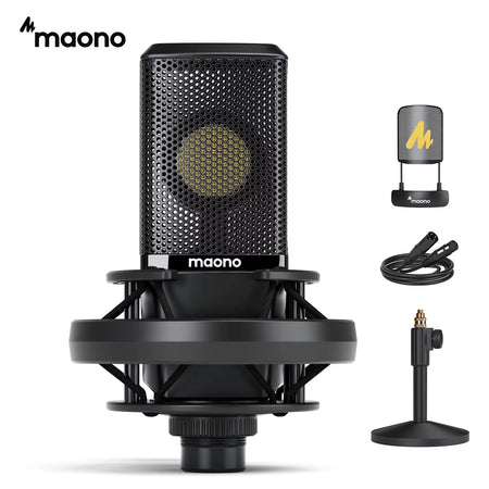 PM500T XLR Condenser Microphone 34Mm Large Diaphragm Microphone Cardioid Studio Mic for Recording,Podcasting,Streaming,Dj