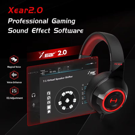 Edifier Wired Gaming Headset HECATE G33 USB 7.1 Surround Sound 40Mm Driver Detachable Microphone Gamer Headphones for PC PS4 PS5