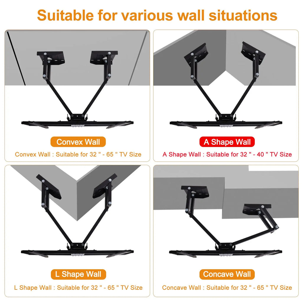 Tilt Swivel Corner TV Wall Mount for 32-65 Inch LCD LED TV