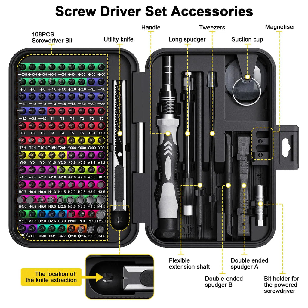 132 in 1 Precision Screwdriver Set Professional Hand Tool Kit Magnetic Bits set 