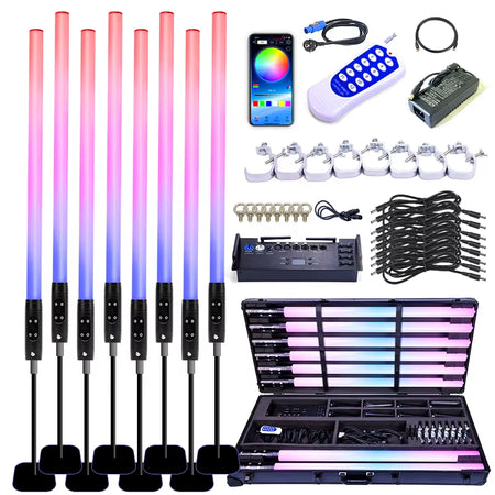 Wireless Battery LED Pixel Tube - DMX, IP65, with Flight Case