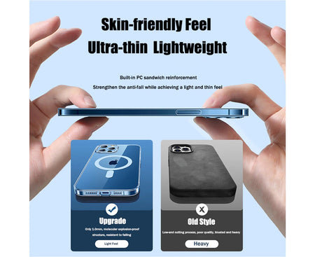 2022 for Iphone 14 Pro Max Magnetic Wireless Charging Clear Case Hard Acrylic Cover for Magsafe
