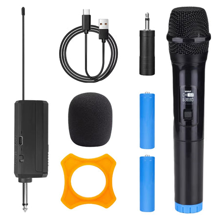 Dynamic Handheld Wireless Microphone with Rechargeable Receiver