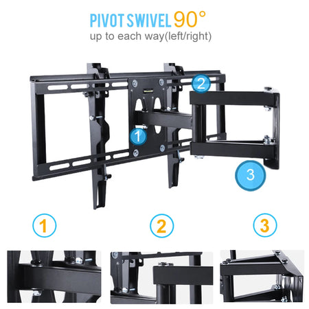 Tilt Swivel Corner TV Wall Mount for 32-65 Inch LCD LED TV
