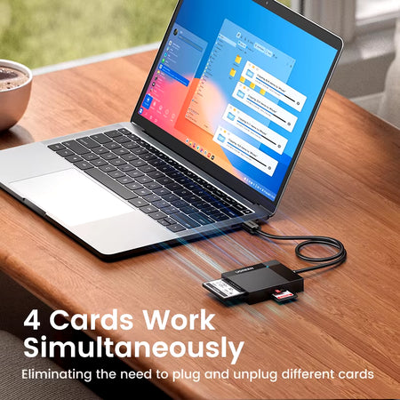UGREEN Card Reader 4-In-1 USB3.0/USB-C SD Micro SD TF CF MS Compact Flash Card Adapter for Laptop PC Multi OTG Smart Card Reader