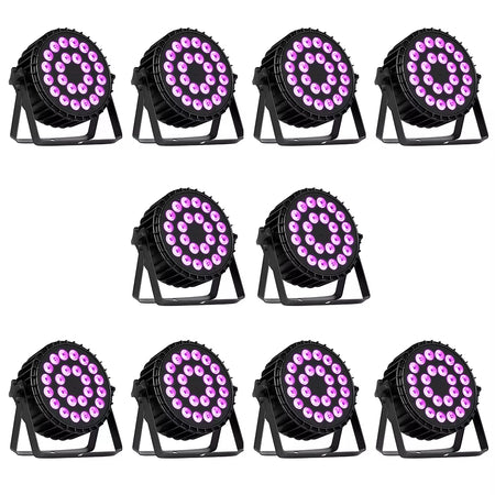 Vibrant 10PCS 24X18W RGBWA UV 6In1 Led Par Light Wash