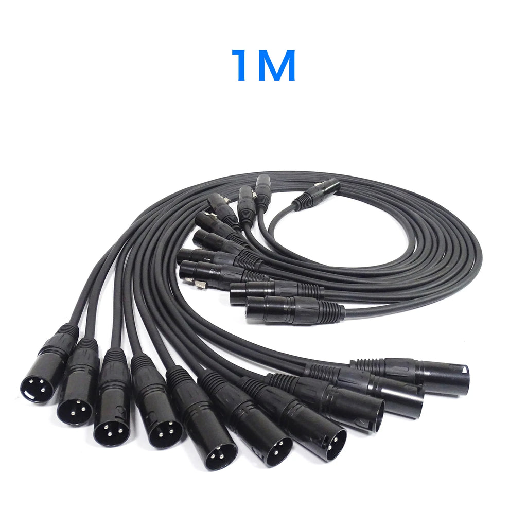 10Pcs  XLR DMX Stage Cable for Stage Lighting