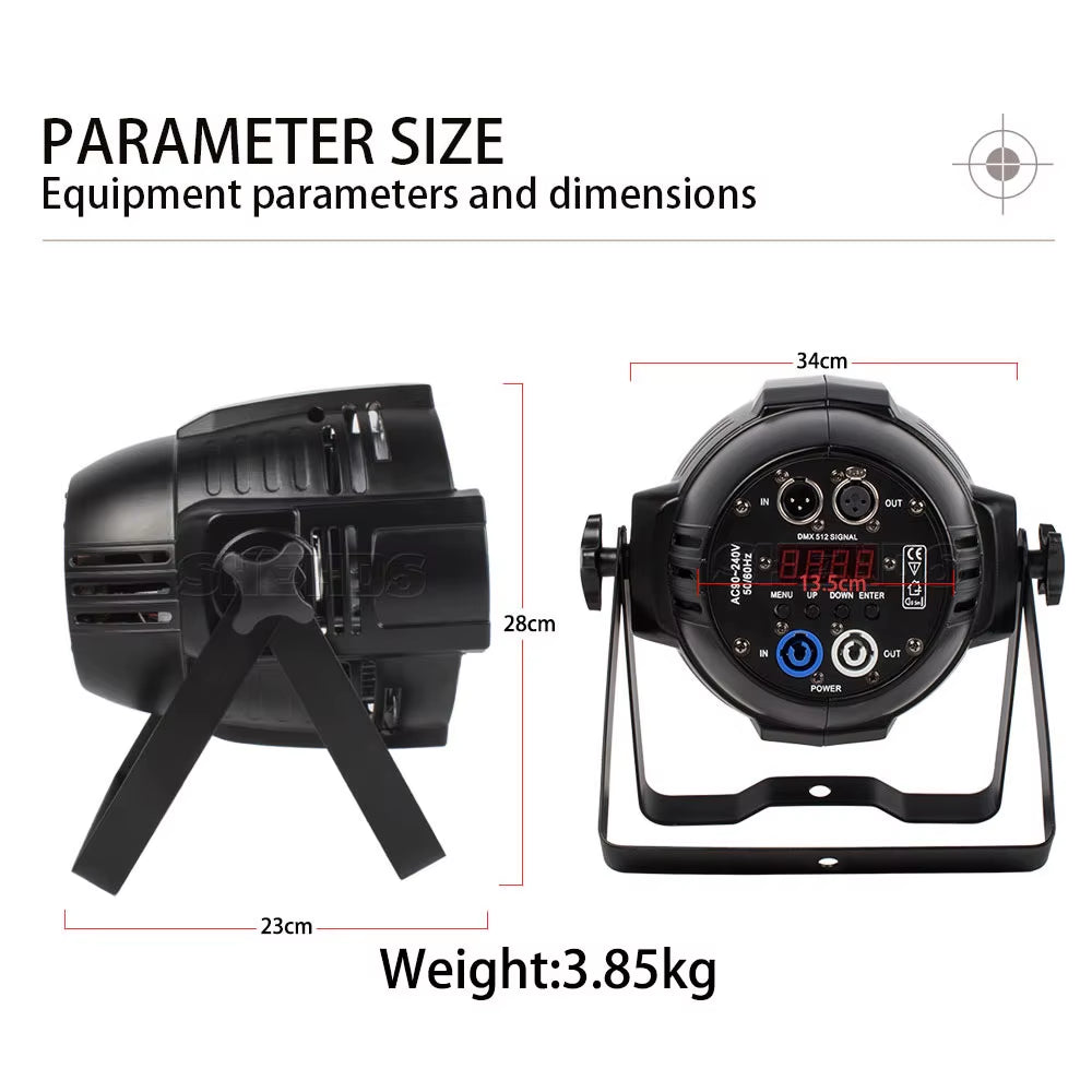 18X18W RGBWA+UV 6In1 LED Zoom Par Led Light 