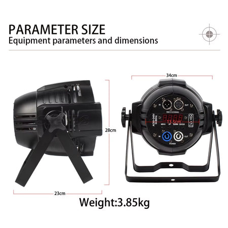 18X18W RGBWA+UV 6In1 LED Zoom Par Led Light 