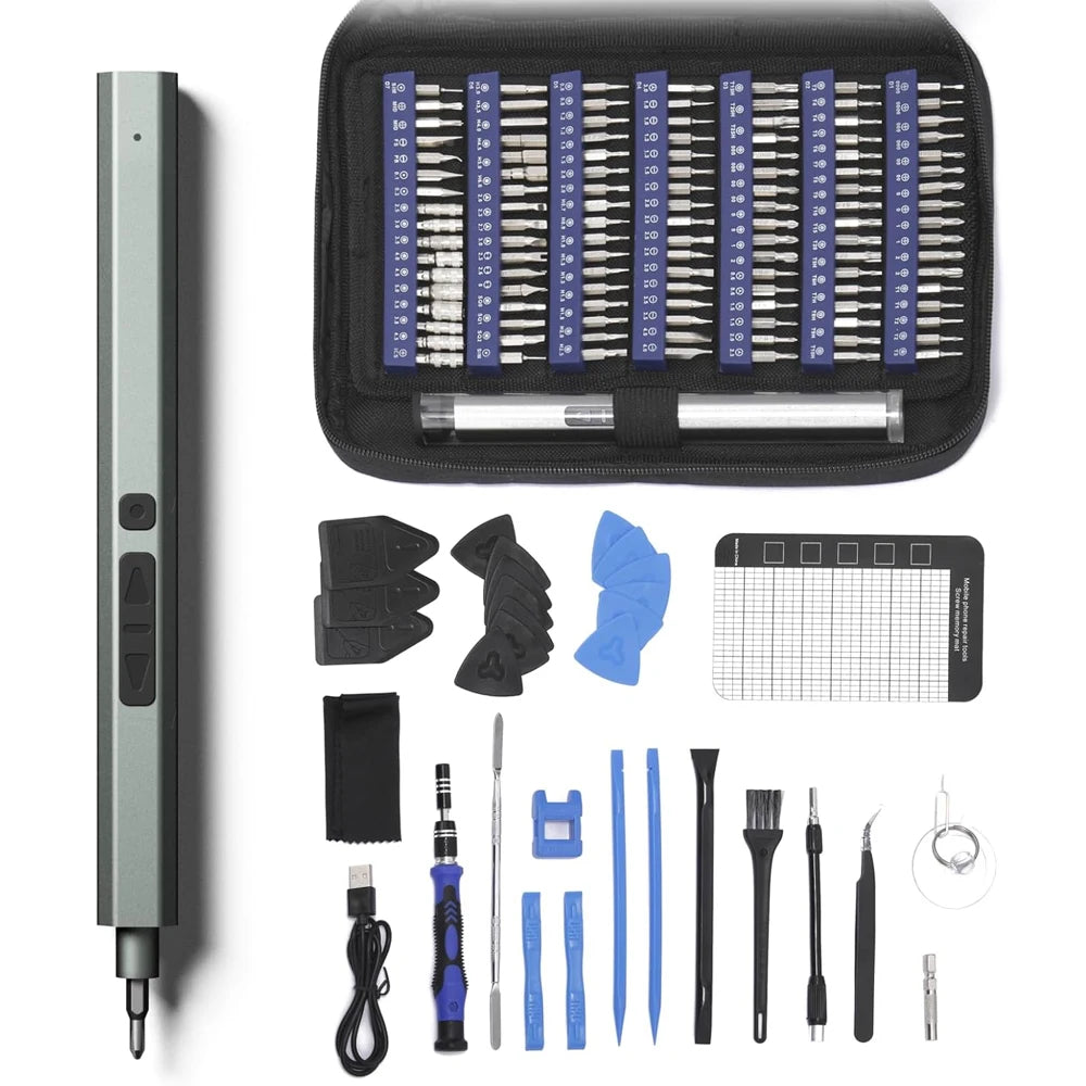 152 in 1 Precision Electric Screwdriver Set with 119 Magnetic Bits Portable Multifunction Power Tool Set