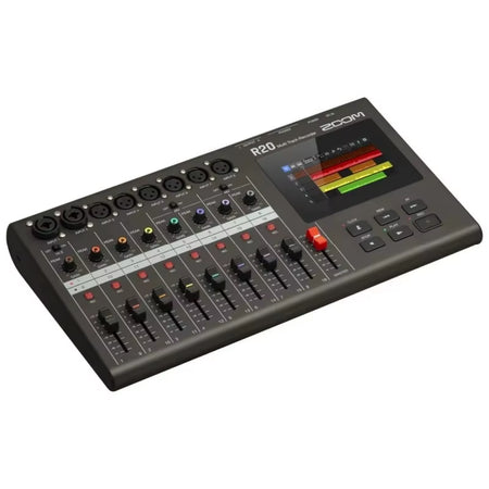ZOOM R20 MULTI TRACK RECORDER 4.3” Full-Color LCD Touchscreen Display Easy-To-Use Daw-Inspired Interface