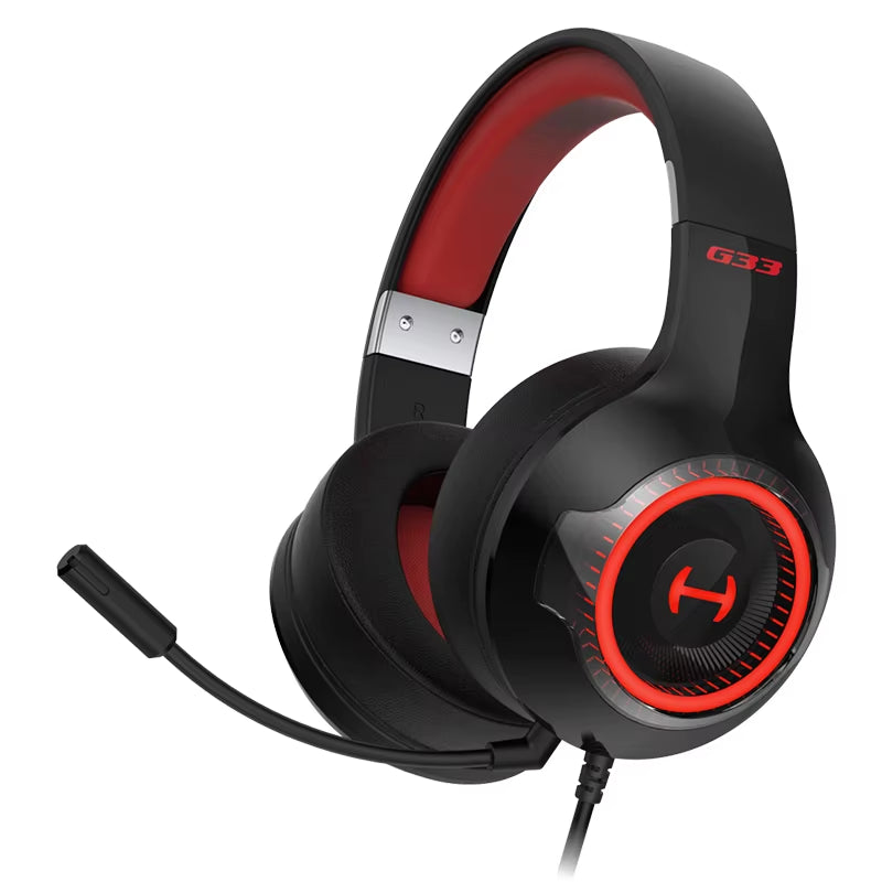 Edifier Wired Gaming Headset HECATE G33 USB 7.1 Surround Sound 40Mm Driver Detachable Microphone Gamer Headphones for PC PS4 PS5