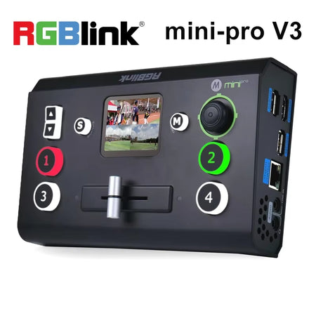 Rgblink Mini-Pro V3 Multi Format Video Mixer Switcher 4 Channel Hdmi-Compatible Camera USB3.0 for Live Streaming