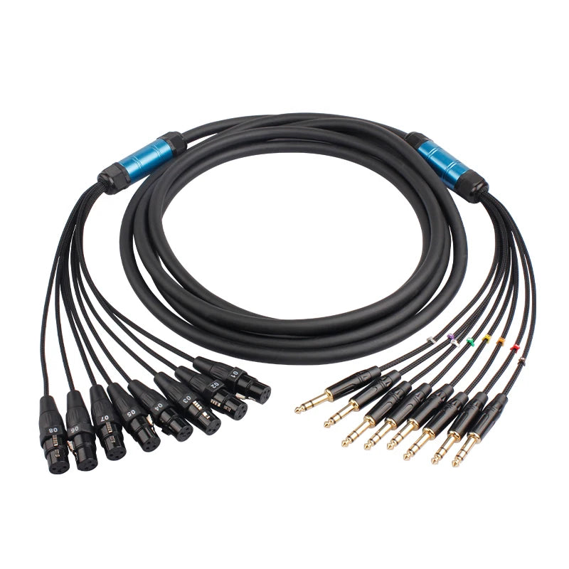 8 Way XLR Male/Female to 6.5MM Audio Cable