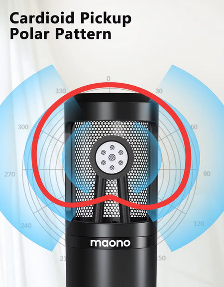 PM360TR Podcast Condenser Microphone for Computer, Laptop, Smart Phones, Recording and live streaming