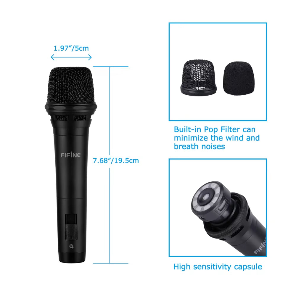 FIFINE Handheld Dynamic Vocal Microphone 