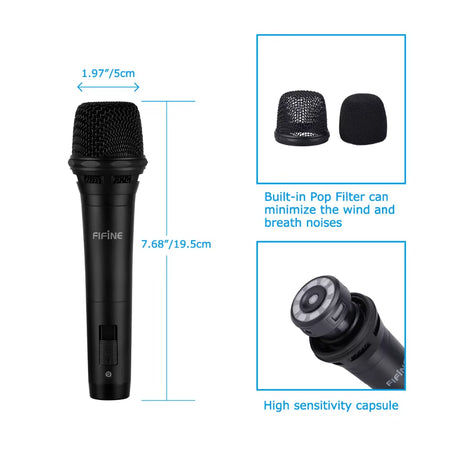 FIFINE Handheld Dynamic Vocal Microphone 
