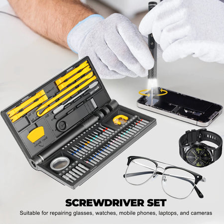71 in 1 Mini Electric Screwdriver Set Precision Cordless Screwdriver with 42 Magnetic Screwdriver Bits Power Repair Tool