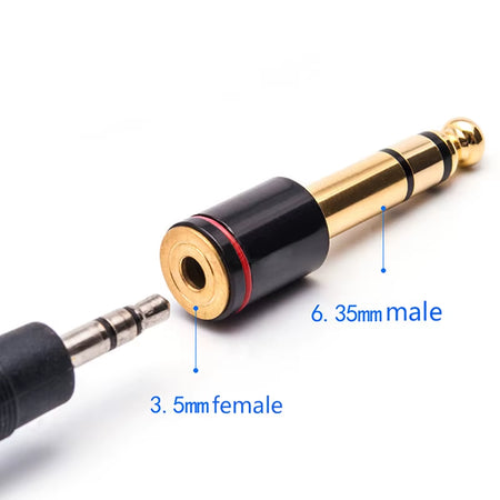 6.35mm (1/4") Male to 3.5mm (1/8") Female Stereo Headphone Adapter