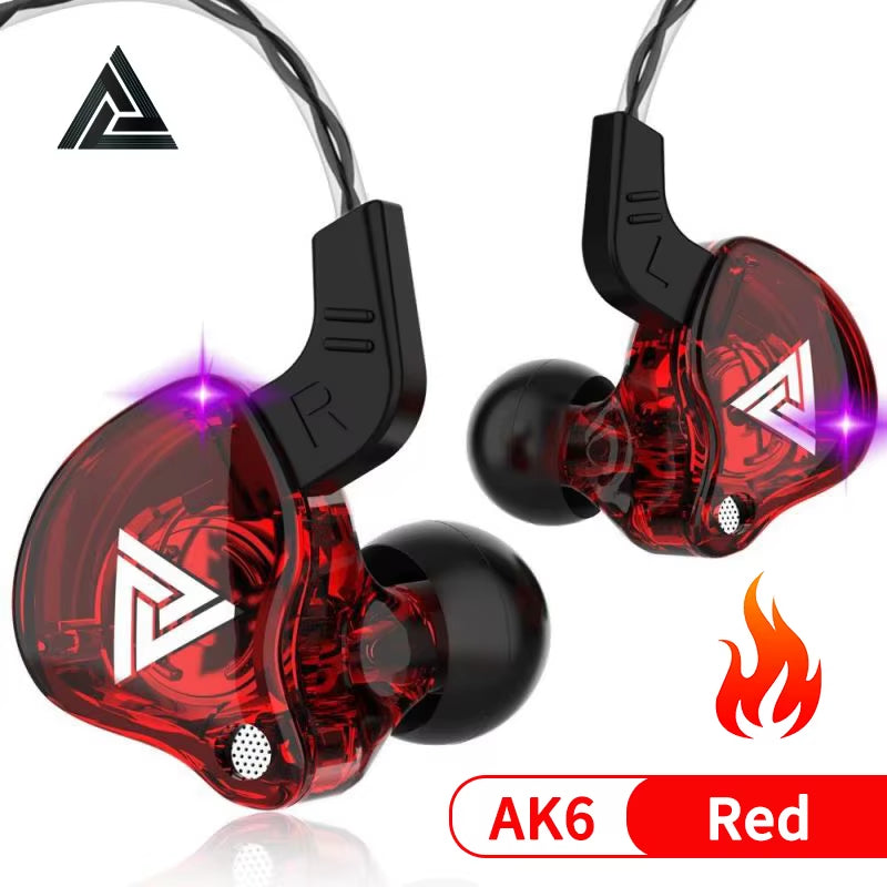 QKZ AK6-Ares Sports In-ear HIFI Wired Control Earphone with Mic with Noise Cancellation