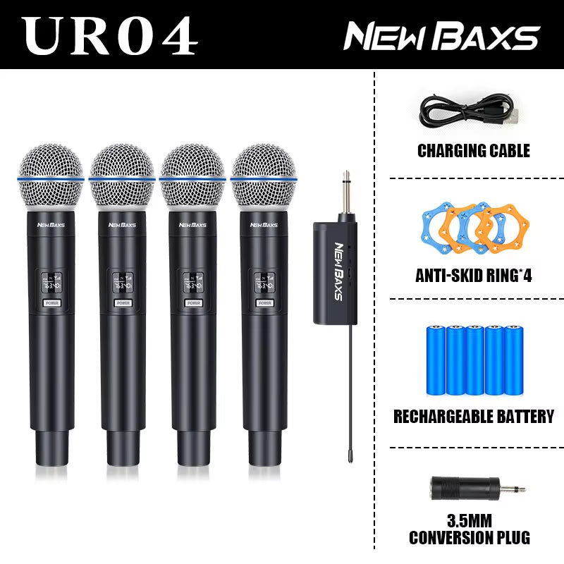 2 Channel UHF Fixed Frequency Dynamic Wireless Microphone