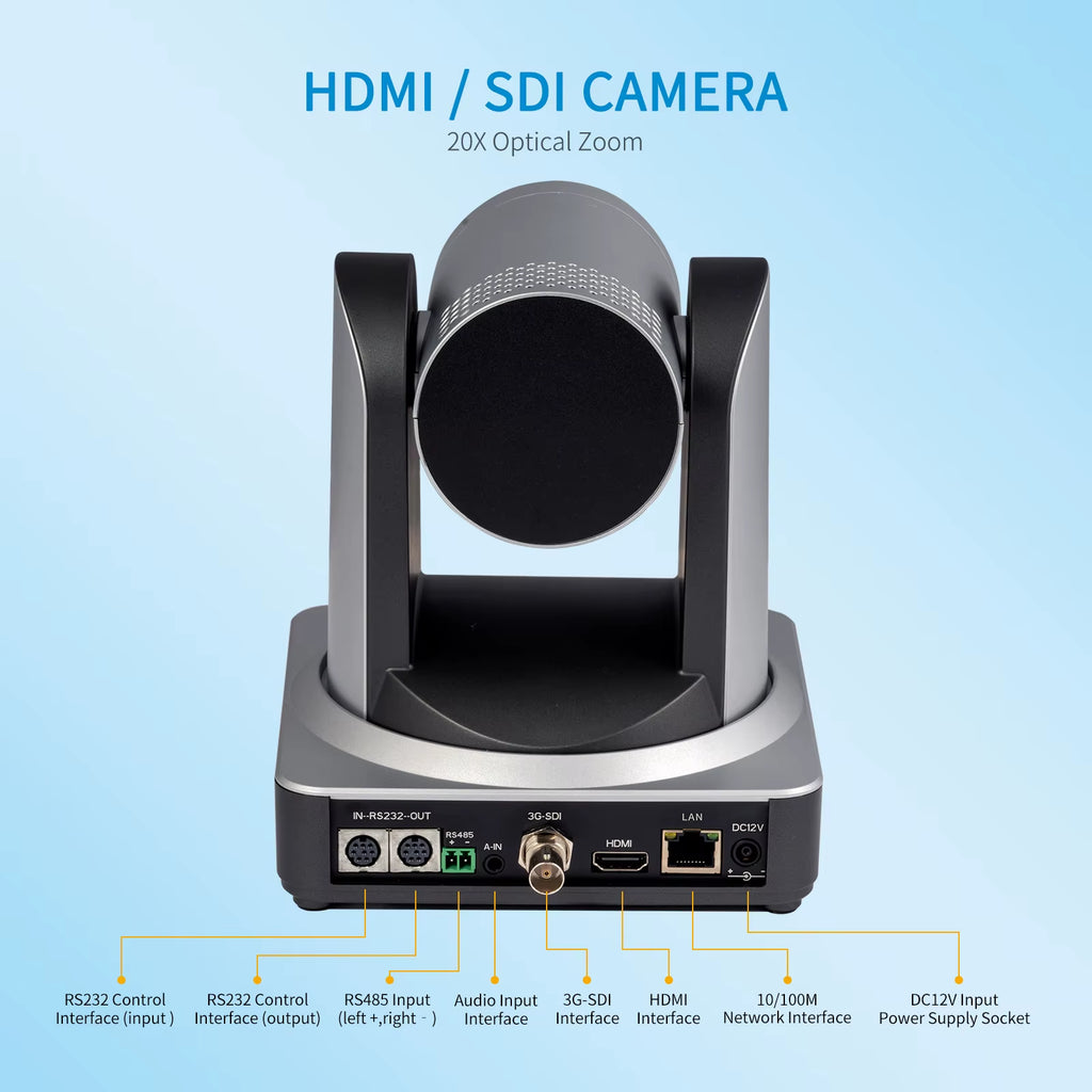 POE 20X Optical Zoom 1080P HDMI SDI PTZ Video Conferencing Camera Remote Control for Tele-Training System Solution