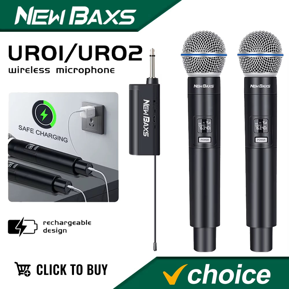 2 Channel UHF Fixed Frequency Dynamic Wireless Microphone