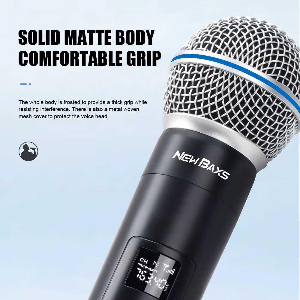 2 Channel UHF Fixed Frequency Dynamic Wireless Microphone