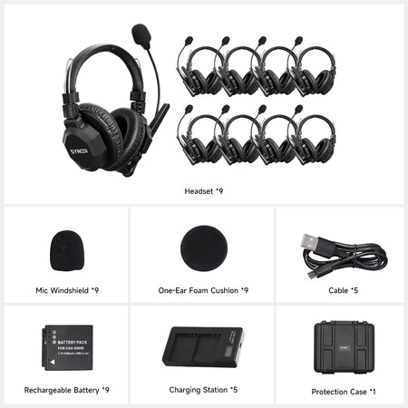 SYNCO Xtalk XMAX X1 X2 X3 X5 X9 X13 Full-Duplex Wireless Headset Intercom System 