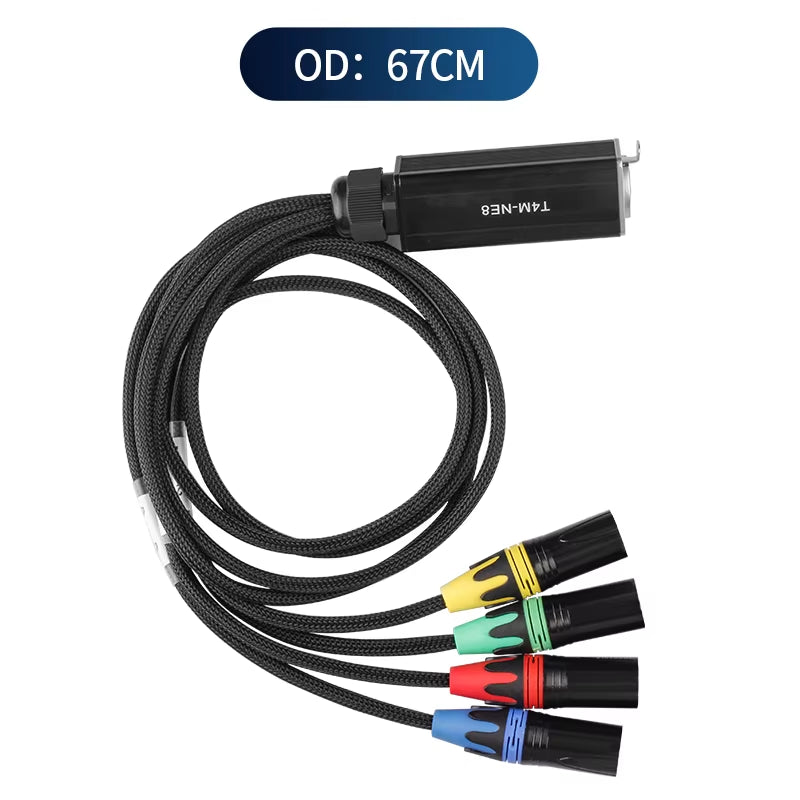 Network Converter RJ45 CAT5 with Shielded to 4 Channel 3Pin XLR Male/Female Connector Multi Network Receiver Cable