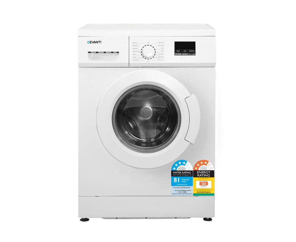 8Kg Front Load Washing Machine White