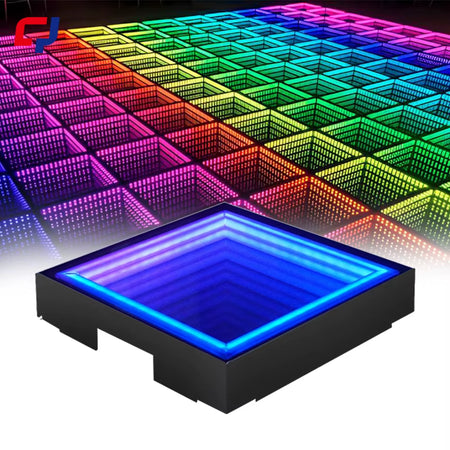 Lighted Tempered Glass 3D Dance Floor for DJ, Wedding & Disco