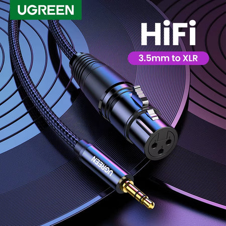 XLR Female to 3.5Mm TRS Stereo headphone Audio Jack  