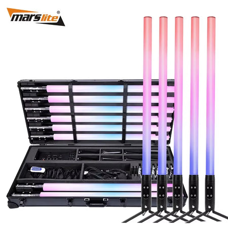 Portable RGB LED Neon Tube Light - Wireless DMX, App, 30 Effects, Outdoor Party