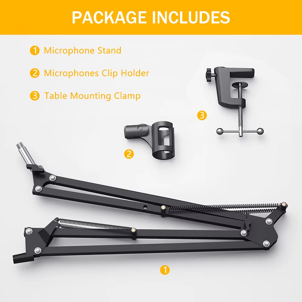Microphone Suspension Boom Scissor Arm Stand for Professional Podcast Streaming Youtube Microfone