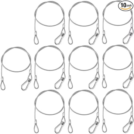 10Pcs High Quality Silver Safety Steel Lock Cable